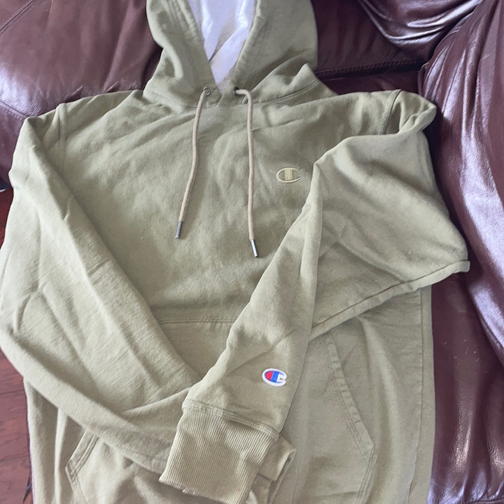 Green champion hoodie